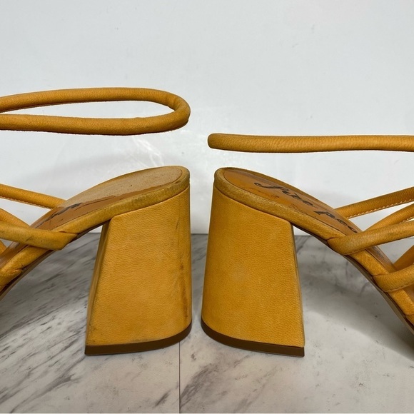 Free People Colette Strappy Orange Block Heel Sandal 7.5 - Picture 8 of 14